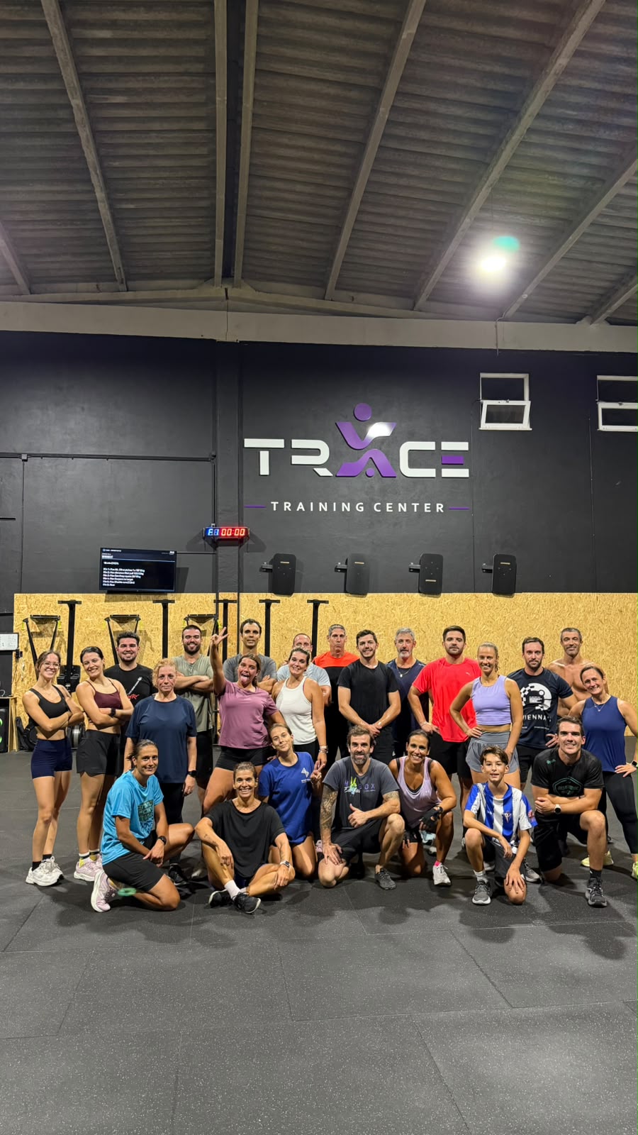 Atletas TRACE após uma sessão de treino